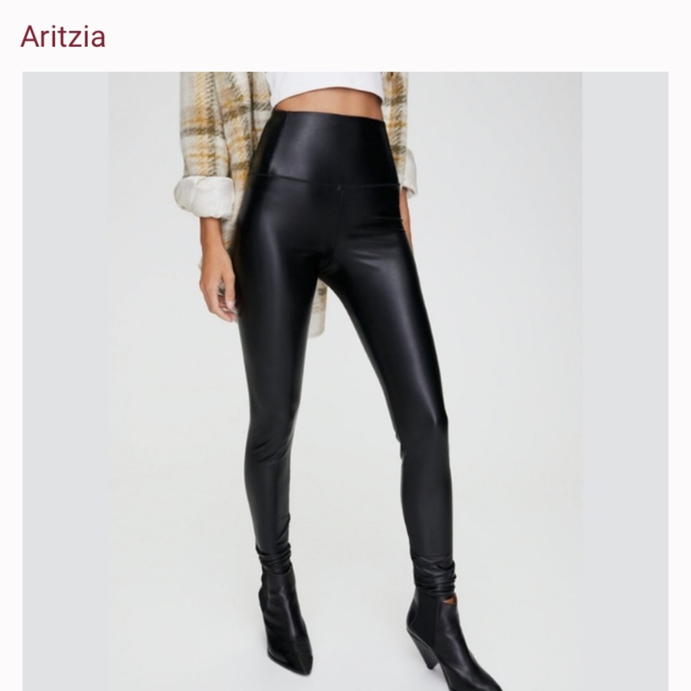 Aritzia Wilfred Free Daria Faux Leather Leggings L